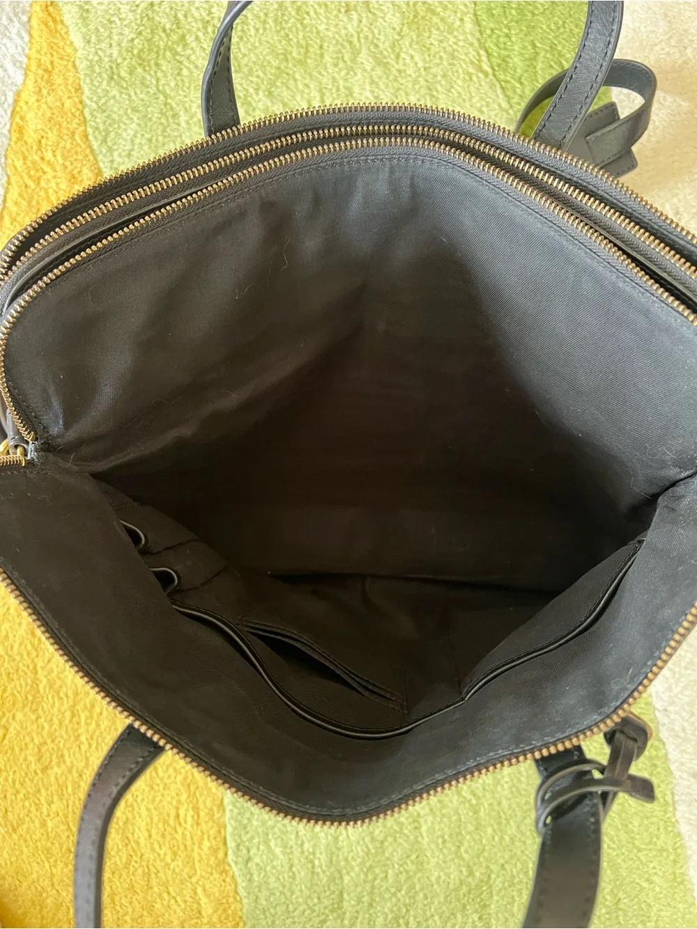 FOSSIL Women’s Black Genuine Leather Emma Laptop Satchel